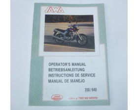 NÁVOD K OBSLUZE - TYP JAWA 350/640 (ANGLICKÝ, NĚMECKÝ, ŠPANĚLSKÝ, FRANCOUZSKÝ JAZYK)